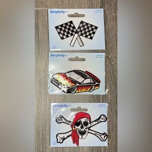 🔥❤️🔥 3 NEW Personalize It DIY Simplicity Iron On Appliqués Set of 3 NWT